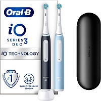 Электрическая зубная щетка Oral-B IO Series 3 Duo Matte Black + Ice Blue