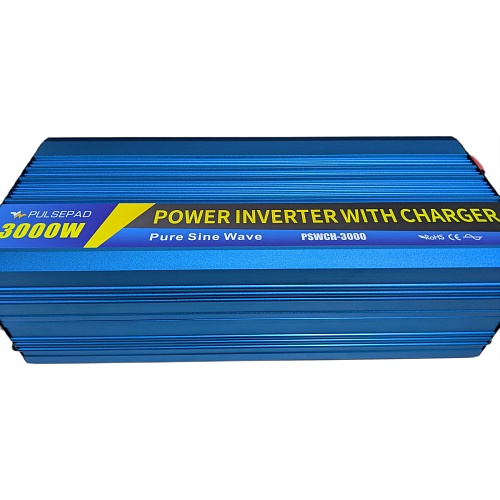 Автомобильный инвертор с функцией зарядки Pulsepad PSWCH-3000 12V 3000W Pure Sine Wave