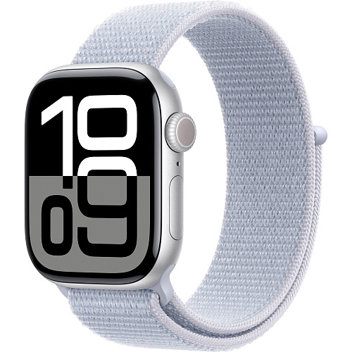 Смарт-часы Apple Watch Series 10 GPS 42mm Silver Aluminum Case with Blue Cloud Sport Loop (MWWD3)