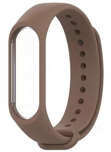 Ремешок силиконовый для Xiaomi MI Band 3/4 (Brown)