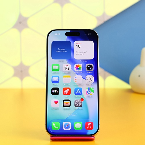Смартфон Apple iPhone 16 Pro 128GB Natural Titanium (MYNG3) Б/У - придбати в Дніпрі, Україні: ціна, характеристики | інтернет-магазин TOUCH