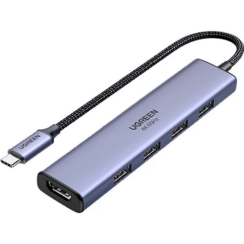 USB-хаб Ugreen CM478 USB-C to 4-Port USB 3.0 +1 Port 4K HDMI (20955)