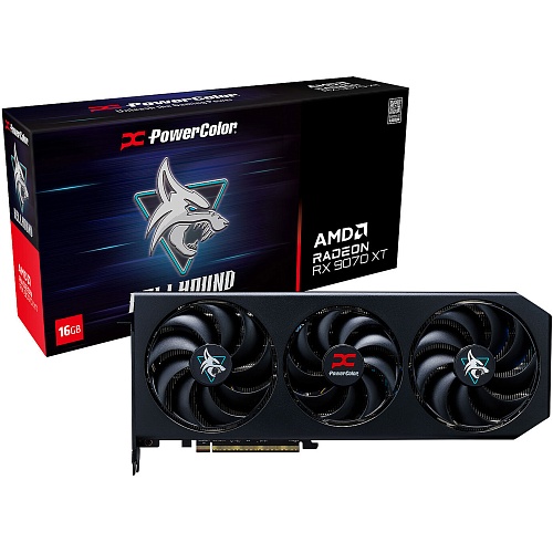 Видеокарта PowerColor Hellhound AMD Radeon RX 9070 XT 16GB (RX9070XT 16G-L/OC) UA 