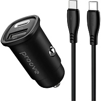 Автомобільний зарядний пристрій Proove Flash 30W + Cable USB-C to USB-C Black (CCFC30111201) - придбати в Дніпрі, Україні: ціна, характеристики | інтернет-магазин TOUCH