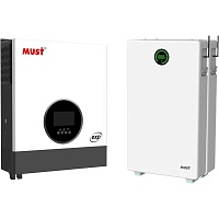 Система хранения энергии Must PH19-10048 EXP 10kW + 2 АКБ LP28-48200 20.4kWh (51.2V/200Ah/10240Wh)