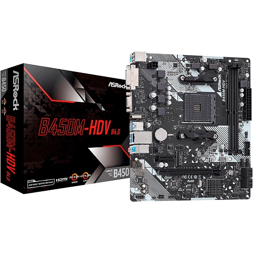 Материнская плата ASRock B450M-HDV R4.0