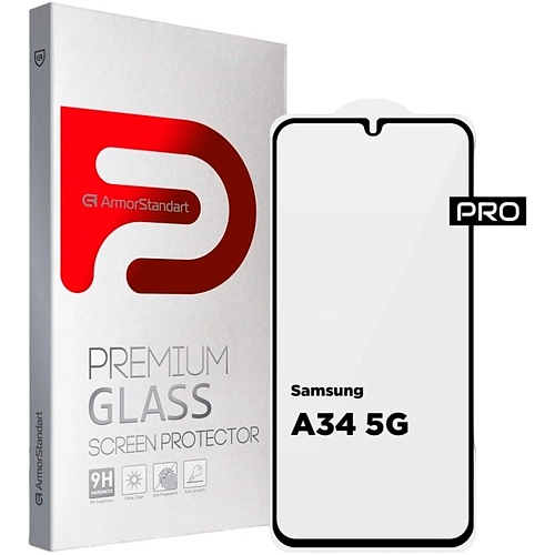 Защитное стекло ArmorStandart Pro для Samsung A34 5G (A346) Black (ARM66207)