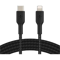 Кабель Belkin Boost Up Charge Braided USB-C to Lightning 1м Black (CAA004BT1MBK)