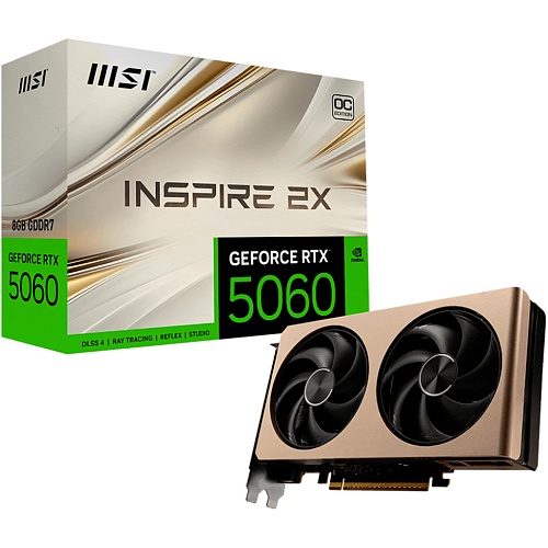 Видеокарта MSI GeForce RTX 5060 Inspire 2X OC 8GB (G506-8I2C/912-V537-001) EU
