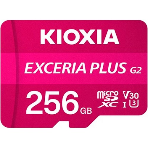Карта памяти Kioxia microSDXC Exceria Plus G2 256GB Class 10 UHS-I U3 V30 (LMPL2M256GG2)