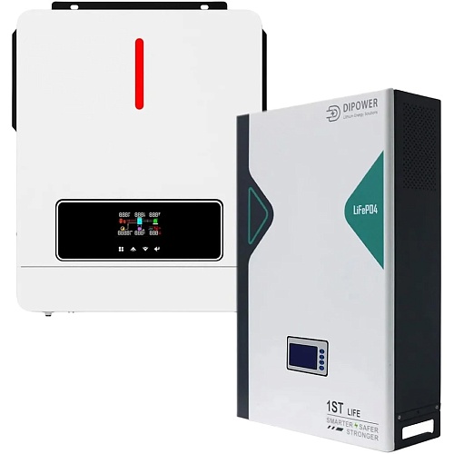 Система хранения энергии JYsupsys MPS-6200 + АКБ Dipower LiFePO4 5120Wh