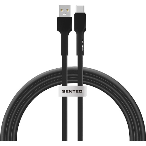 Кабель Senteo SL-03 Silica Gel USB-A to USB-C 1m Black - придбати в Дніпрі, Україні: ціна, характеристики | інтернет-магазин TOUCH