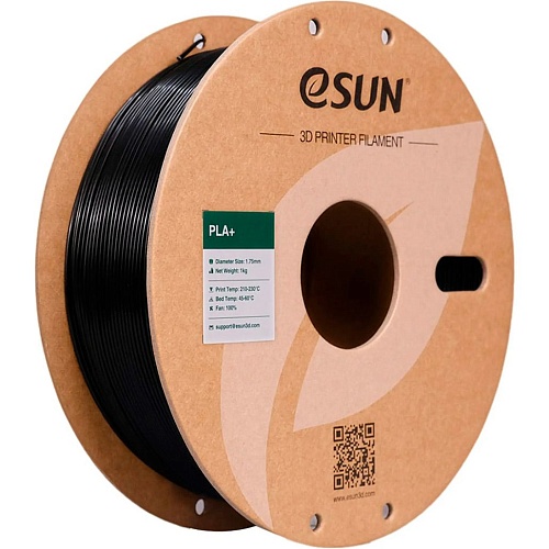 Филамент для 3D-принтеров eSUN PLA+ 1kg Black (PLA+P175B1)
