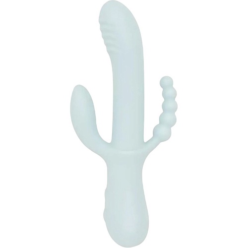 Вибратор Good Vibes Only Sage Triple Stimulation Vibe Soft Silicone Blue (SX3074)