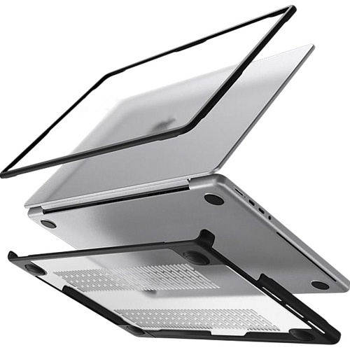 Пластиковая накладка (верх и низ) DK HardShell Case для Apple MacBook Pro 14" M1-M6 (2021-2026) Black