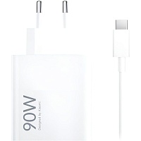 Сетевое зарядное устройство Xiaomi HyperCharge 90W + Сable USB-A - USB-C White (BHR07ZBEU)