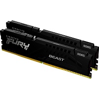 Модуль памяти DDR5 Kingston FURY Beast 2x8GB 5200MHz Black (KF552C40BBK2-16)