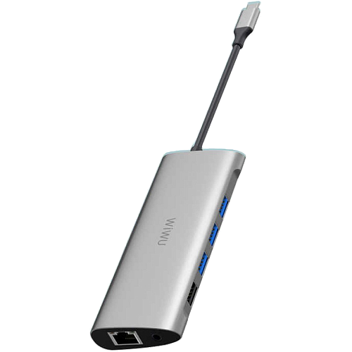 USB-хаб WiWU Alpha 11-in-1 Type-C Gray