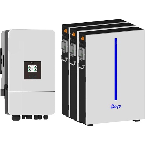 Система хранения энергии Deye SUN-10K-SG05LP3-EU-SM2 10kW + 3 АКБ RW-M6.1-B 18.4kWh (51.2V/120Ah/6144Wh)