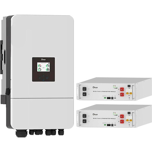 Система хранения энергии Deye SUN-10K-SG05LP3-EU-SM2 10kW + 2 АКБ SE-G5.1 Pro-B 10.24 kWh (51.2V/100Ah/5120Wh)