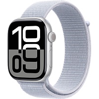 Смарт-часы Apple Watch Series 10 GPS 46mm Silver Aluminum Case with Blue Cloud Sport Loop (MWWN3)