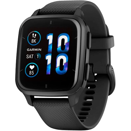 Смарт-часы Garmin Venu Sq 2 Music Edition Slate Aluminium Bezel with Black Case and Silicone Band (010-02700-10)