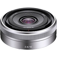 Объектив Sony E 16mm f/2.8 for Nex Silver (SEL16F28.AE)