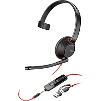 Комп'ютерна гарнітура Poly Blackwire 5210 USB-A/USB-C 3.5 мм Black (8X230AA) - придбати в Дніпрі, Україні: ціна, характеристики | інтернет-магазин TOUCH