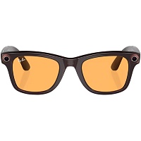 Смарт-очки Ray-Ban Meta Wayfarer Shiny Rebel Black Frame Amber Lenses (RW4006 675385 50-22)