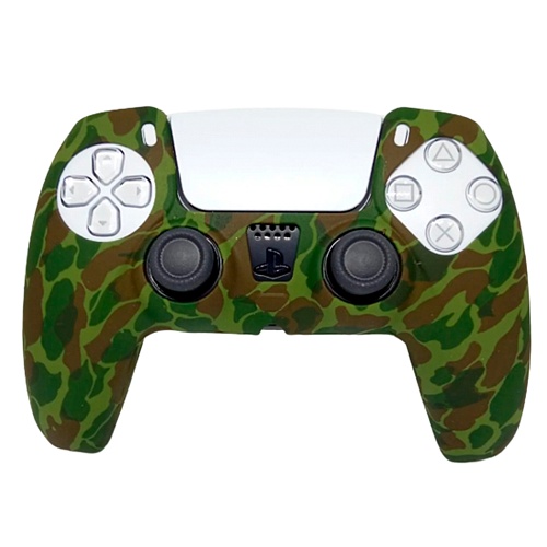 Чехол на геймпад Silicone Case для Sony DualSense Green Camouflage
