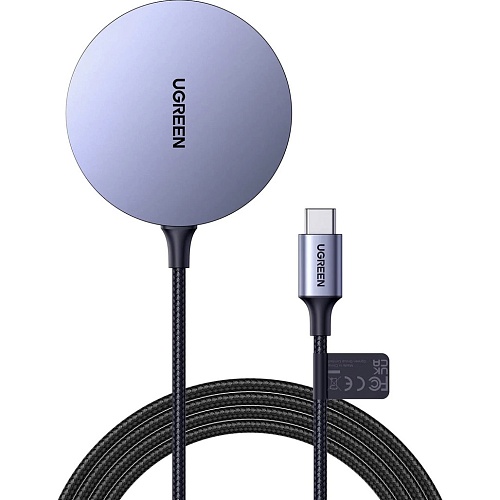 Беспроводное зарядное устройство Ugreen Magnetic Wireless Charger 15W Grey (CD245/30233)