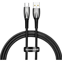 Кабель Baseus Glimmer Series USB-А to USB-C 100W 1m Black (CADH000401)