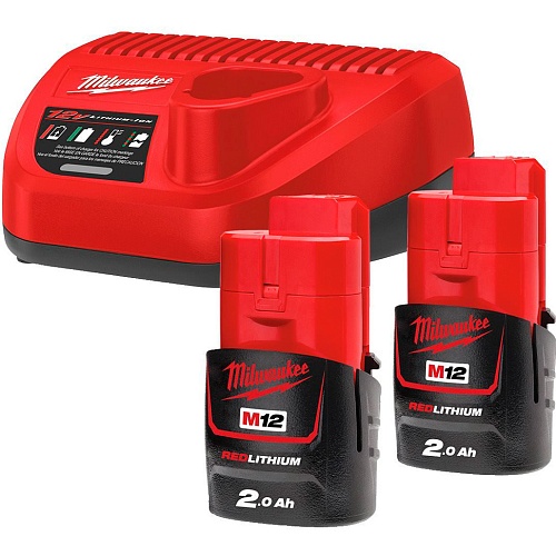 Акумулятори до електроінструменту + зарядний пристрій Milwaukee M12 NRG-202 (4933459209) - придбати в Дніпрі, Україні: ціна, характеристики | інтернет-магазин TOUCH