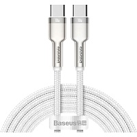 Кабель Baseus Cafule Metal USB-C to USB-C 100W 2m White (CATJK-D02) - придбати в Дніпрі, Україні: ціна, характеристика | інтернет-магазин TOUCH