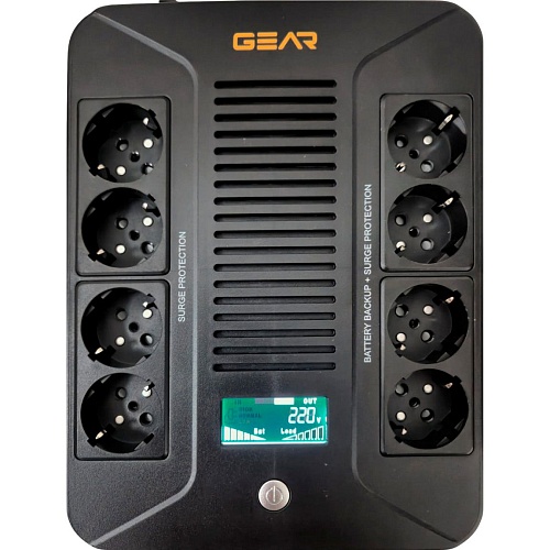 Источник бесперебойного питания (ИБП) Gear GU-1000PLUS6 1000VA/600W