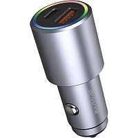 Автомобільний зарядний пристрій Proove Double Energy Plus 53W USB-A + USB-C Metal Gray (ACDE53110004) - придбати в Дніпрі, Україні: ціна, характеристики | інтернет-магазин TOUCH
