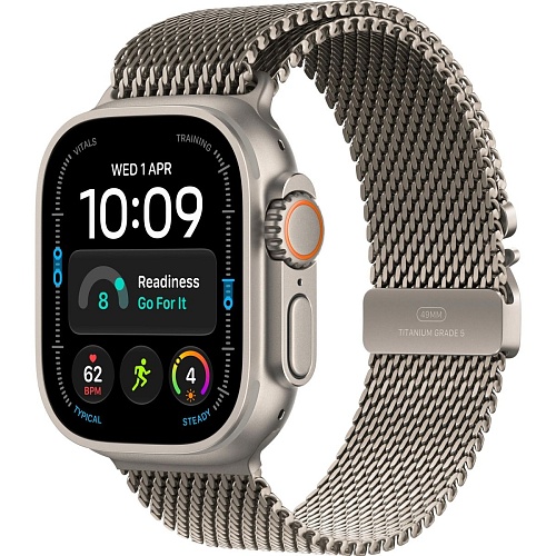 Смарт-часы Apple Watch Ultra 4 49mm Natural Titanium Case with Natural Titanium Milanese Loop M (MJA94)