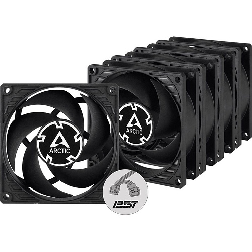 Комплект корпусных вентиляторов Arctic P8 PWM PST 5-Pack Black (ACFAN00154A)
