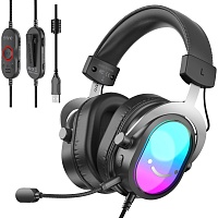 Ігрові навушники Fifine H16 RGB 7.1 Black - придбати в Дніпрі, Україні: ціна, характеристики | інтернет-магазин TOUCH