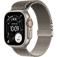 Смарт-часы Apple Watch Ultra 3 49mm Natural Titanium Case with Natural Titanium Milanese Loop Large (MF0E4)
