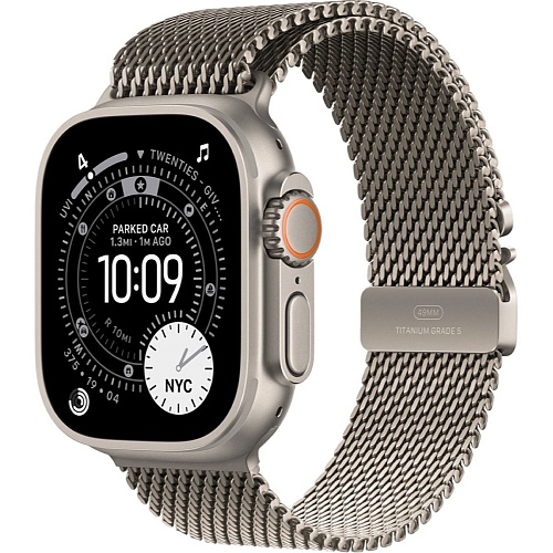 Смарт-часы Apple Watch Ultra 3 49mm Natural Titanium Case with Natural Titanium Milanese Loop Large (MF0E4)