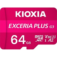 Карта пам'яті Kioxia microSDXC Exceria Plus G3 64GB Class 10 UHS-I U3 V30 (LMPL3M064GG2) - придбати в Дніпрі, Україні: ціна, характеристики | інтернет-магазин TOUCH