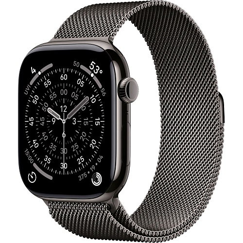 Смарт-часы Apple Watch Series 11 GPS + Cellular 46mm Slate Titanium Case with Slate Milanese Loop M/L (MFD44)
