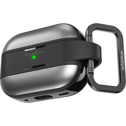 Чехол AhaStyle Rugged Aluminium Case для AirPods Pro 2 Dark Grey