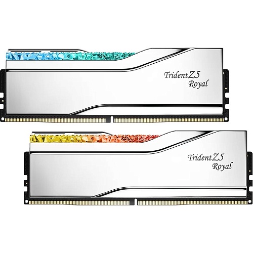 Модуль памяти DDR5 G.Skill Trident Z5 Royal 2x16GB 6000MHz Silver (F5-6000J2836G16GX2-TR5S)