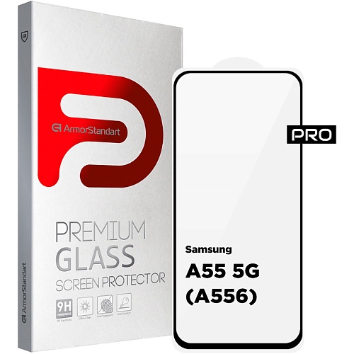 Защитное стекло ArmorStandart Full Pro Glass для Samsung A55 5G Black (ARM74348)
