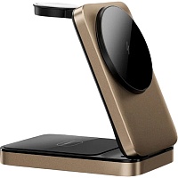 Беспроводное зарядное устройство WiWU Wi-W038 Triple 3in1 Wireless Charger Gold