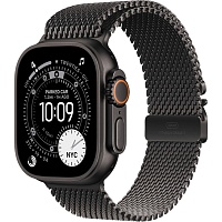 Смарт-часы Apple Watch Ultra 3 49mm Black Titanium Case with Black Titanium Milanese Loop Small (MF1N4)