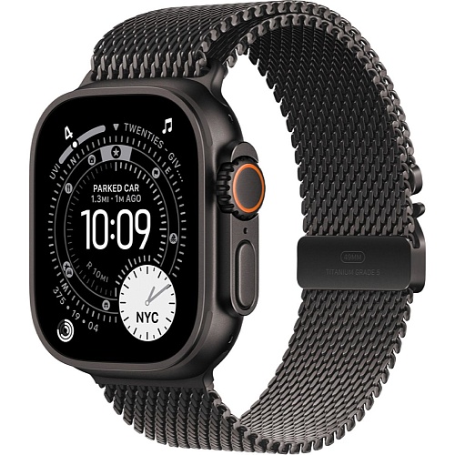 Смарт-часы Apple Watch Ultra 3 49mm Black Titanium Case with Black Titanium Milanese Loop Small (MF1N4)