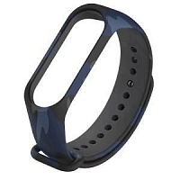 Ремешок силиконовый для Xiaomi MI Band 3/4 (Khaki Blue)